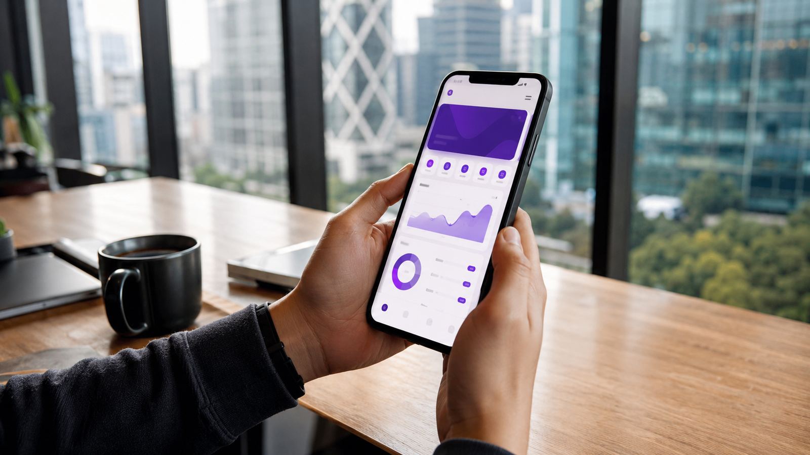 Persona usando la app de un banco digital fintech en México, ilustrando la transición de Nu hacia una licencia bancaria completa